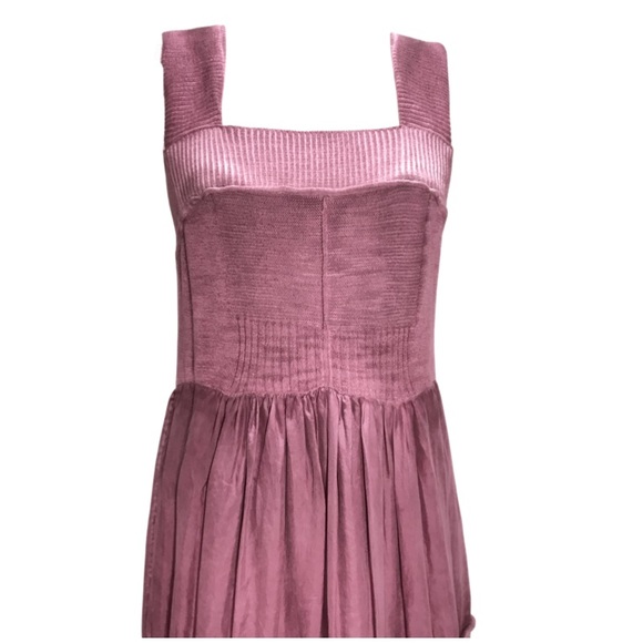 Anthropologie Purple Eloise Silk and Sweater Dress - Picture 3 of 10